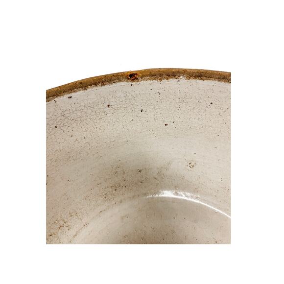 Vintage Ruckels Pottery Large Crock Bowl Sawtooth Stoneware 12" - Picture 12 of 12